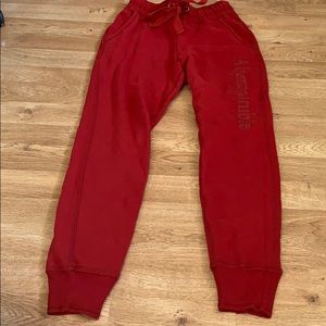 Abercrombie and Fitch Red joggers
